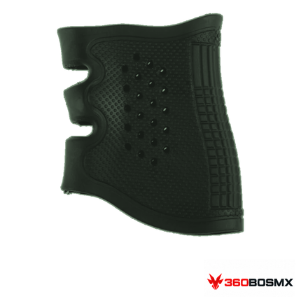 Grip táctico ergonómico PJ210 color verde, vista frontal 360BOSMX