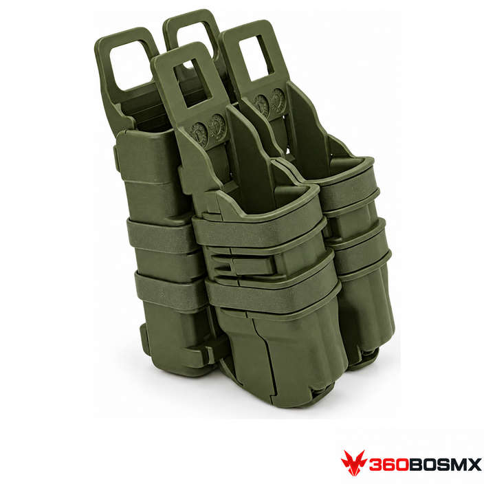 Kit porta cargadores 2 en 1 MOLLE PJ278 — Verde militar