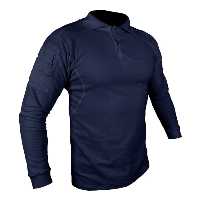 Playera Polo Táctica Manga Larga Azul Marino	304	3BM-0337