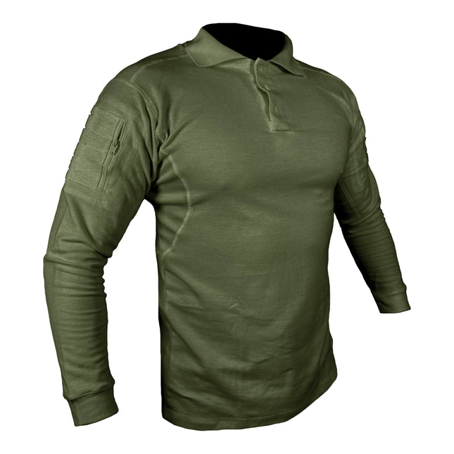 Playera Polo Táctica Manga Larga Verde	304	3BM-0336