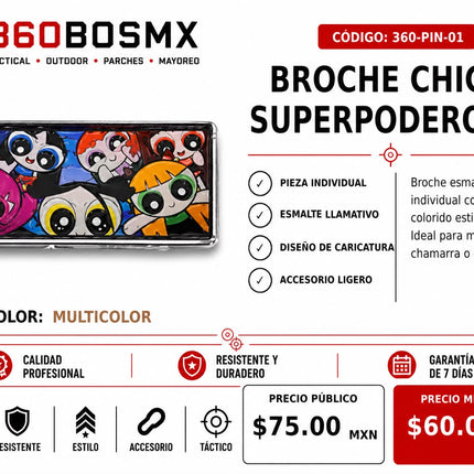 Broche Chicas Superpoderosas