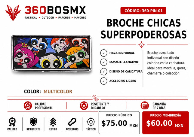 Broche Chicas Superpoderosas