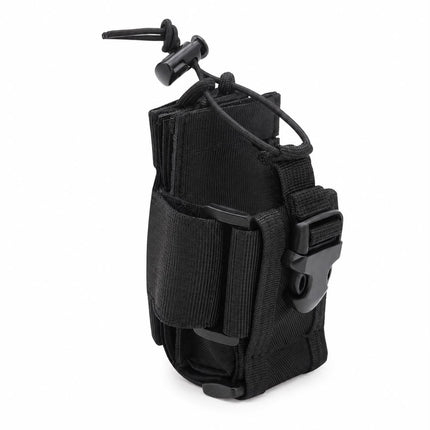 Funda Táctica MOLLE Porta Radio Walkie-Talkie Ajustable negro 138 JD