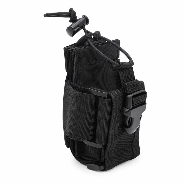 Funda Táctica MOLLE Porta Radio Walkie-Talkie Ajustable negro 138 JD