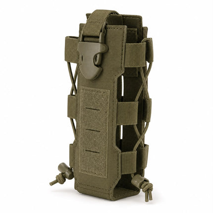 Funda Táctica MOLLE Porta Radio y Botella Ajustable verde 180 JD