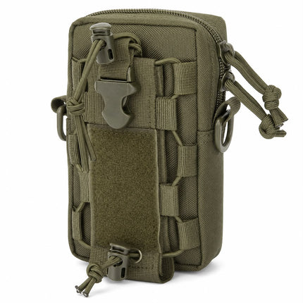 Funda Táctica MOLLE Porta Celular y Gadgets para Cinturón o Mochila verde 190 JD