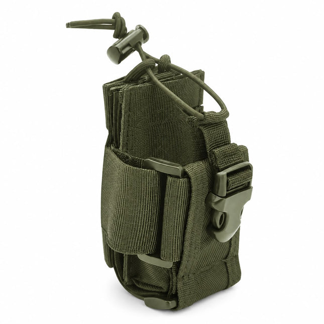 Funda Táctica MOLLE Porta Radio Walkie-Talkie Ajustable verde 138 JD