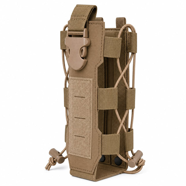 Funda Táctica MOLLE Porta Radio y Botella Ajustable kaki 180 JD
