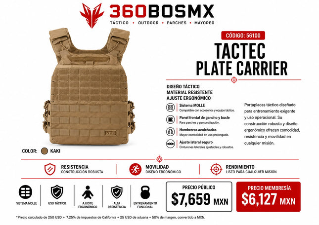 Chaleco Tactec plate carrier