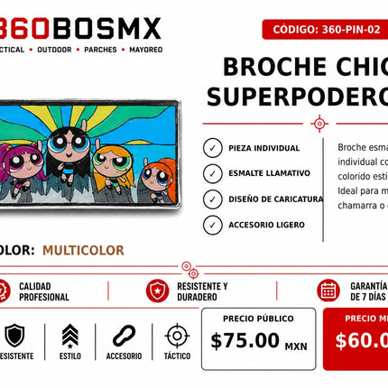 Broche Chicas Superpoderosas