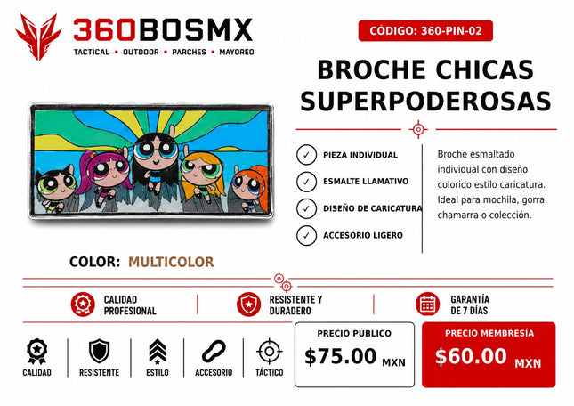 Broche Chicas Superpoderosas