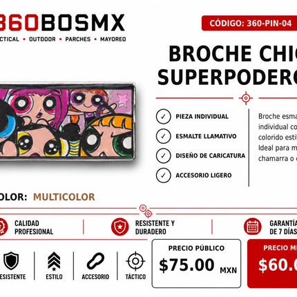 Broche Chicas Superpoderosas