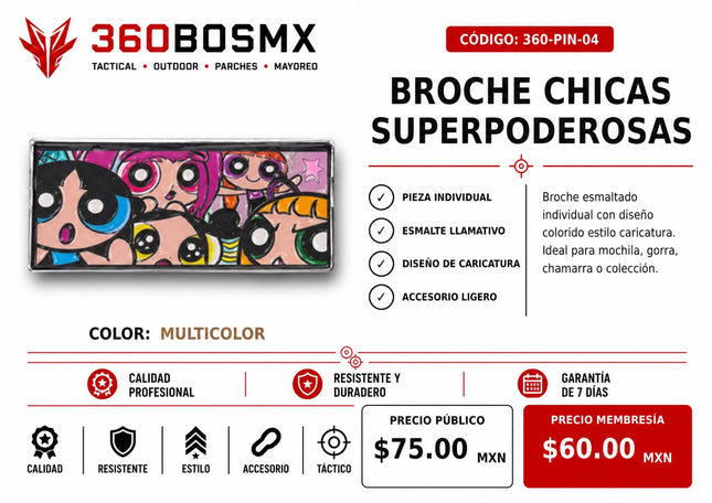Broche Chicas Superpoderosas