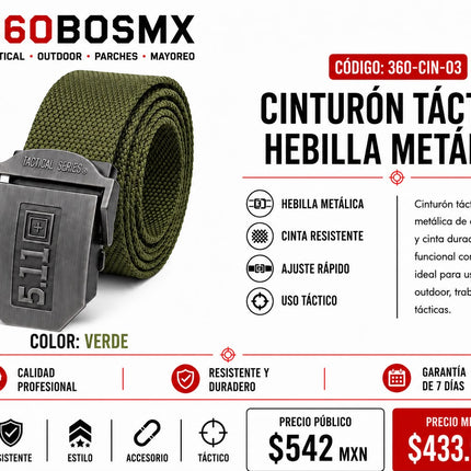 511 cinturón hebilla de metal
