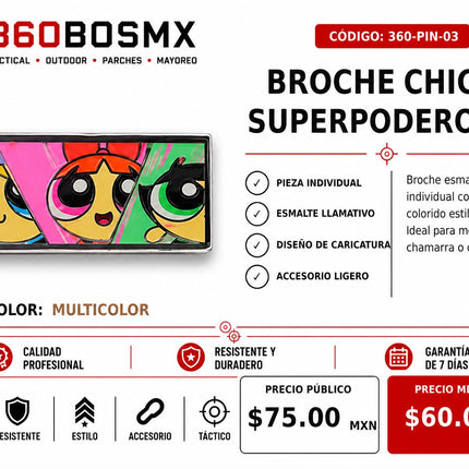 Broche Chicas Superpoderosas