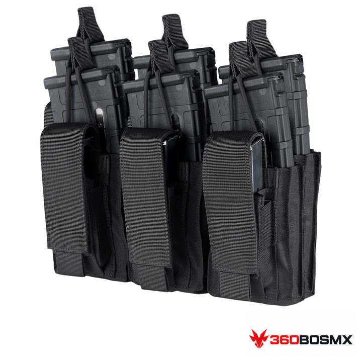 Porta cargadores séxtuple MOLLE SN144 — Negro