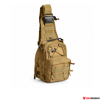 Mochila táctica cruzada MOLLE SN520 caqui | 360BOSMX