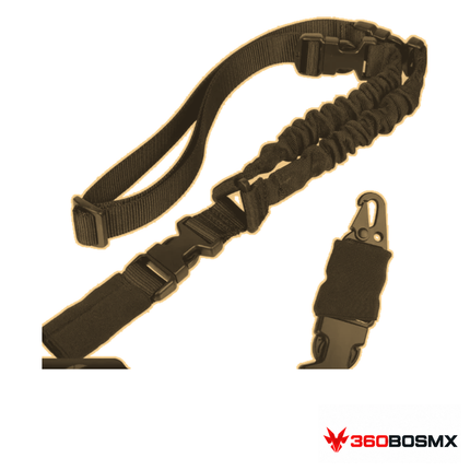 Portafusil táctico X240 — 1 punto bungee, caqui