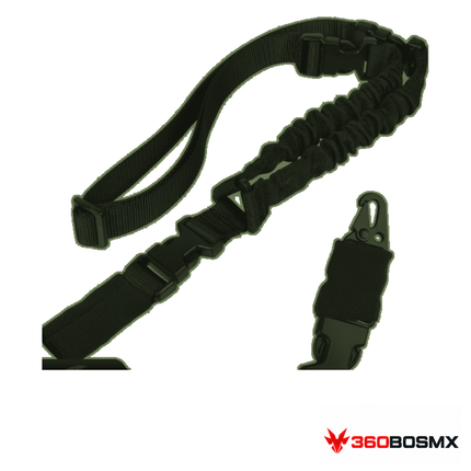 Portafusil táctico X240 — 1 punto bungee, verde militar