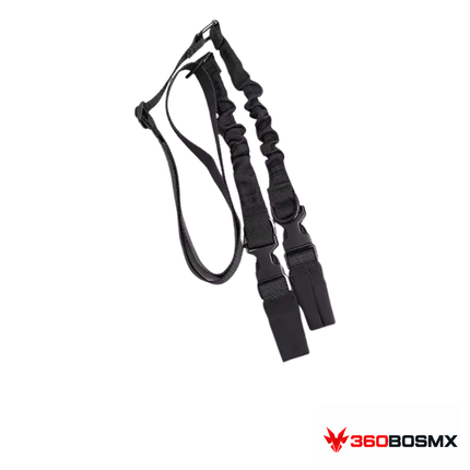 Portafusil táctico bungee X241 color negro, vista completa 360BOSMX