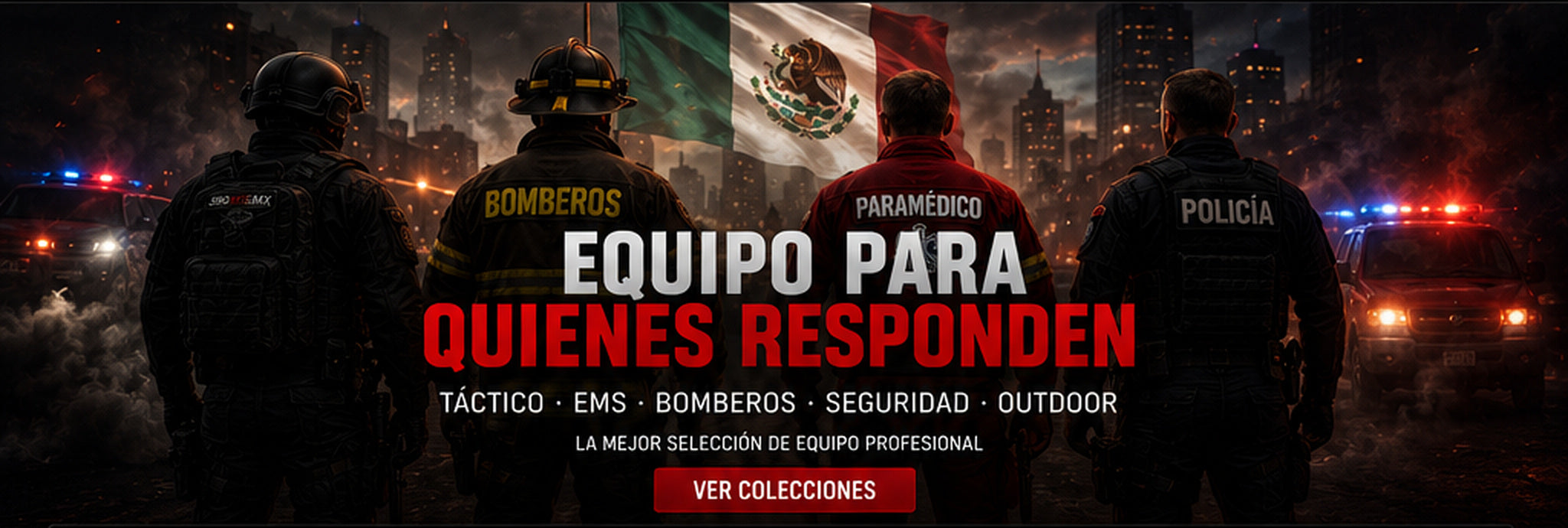 Equipo profesional 360BOSMX para policía, bomberos, paramédicos, seguridad y outdoor