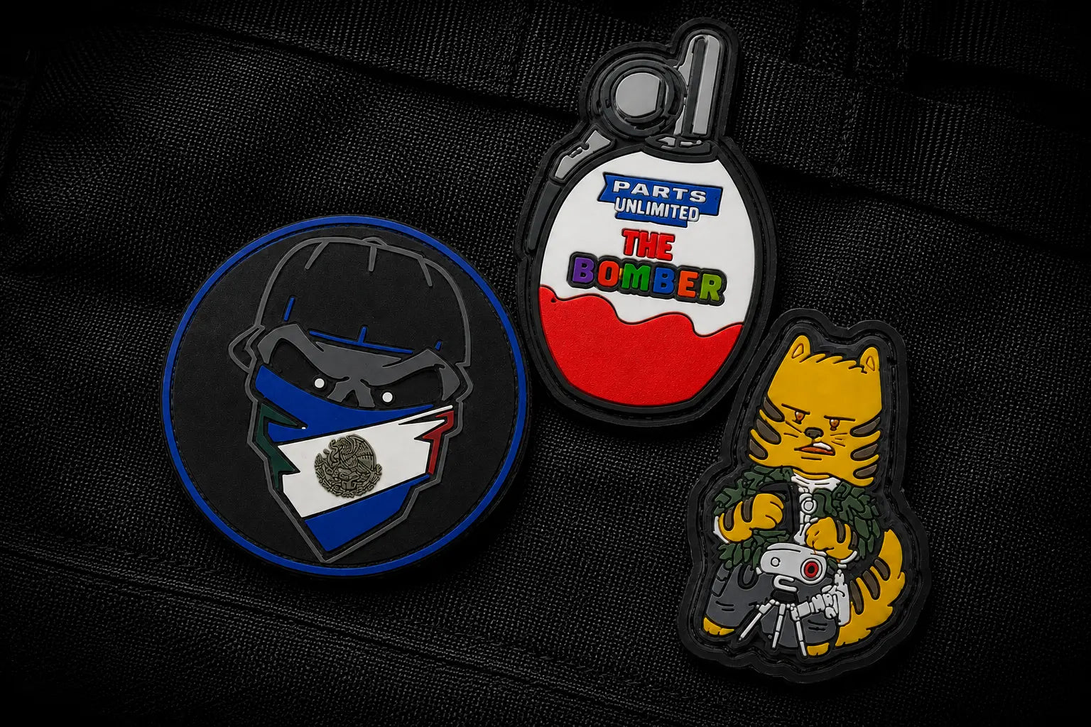 Ejemplos de parches PVC personalizados